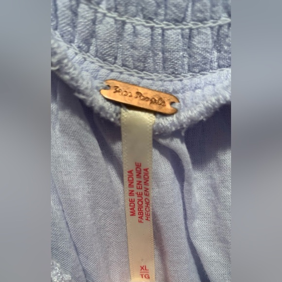 Free People maxi dress. EUC, size XL. Light periwinkle blue gauze. - Picture 5 of 8